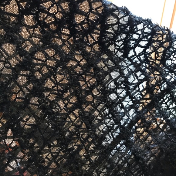 Designer Little black dress by Milly knee length with lace overlay - Picture 3 of 8